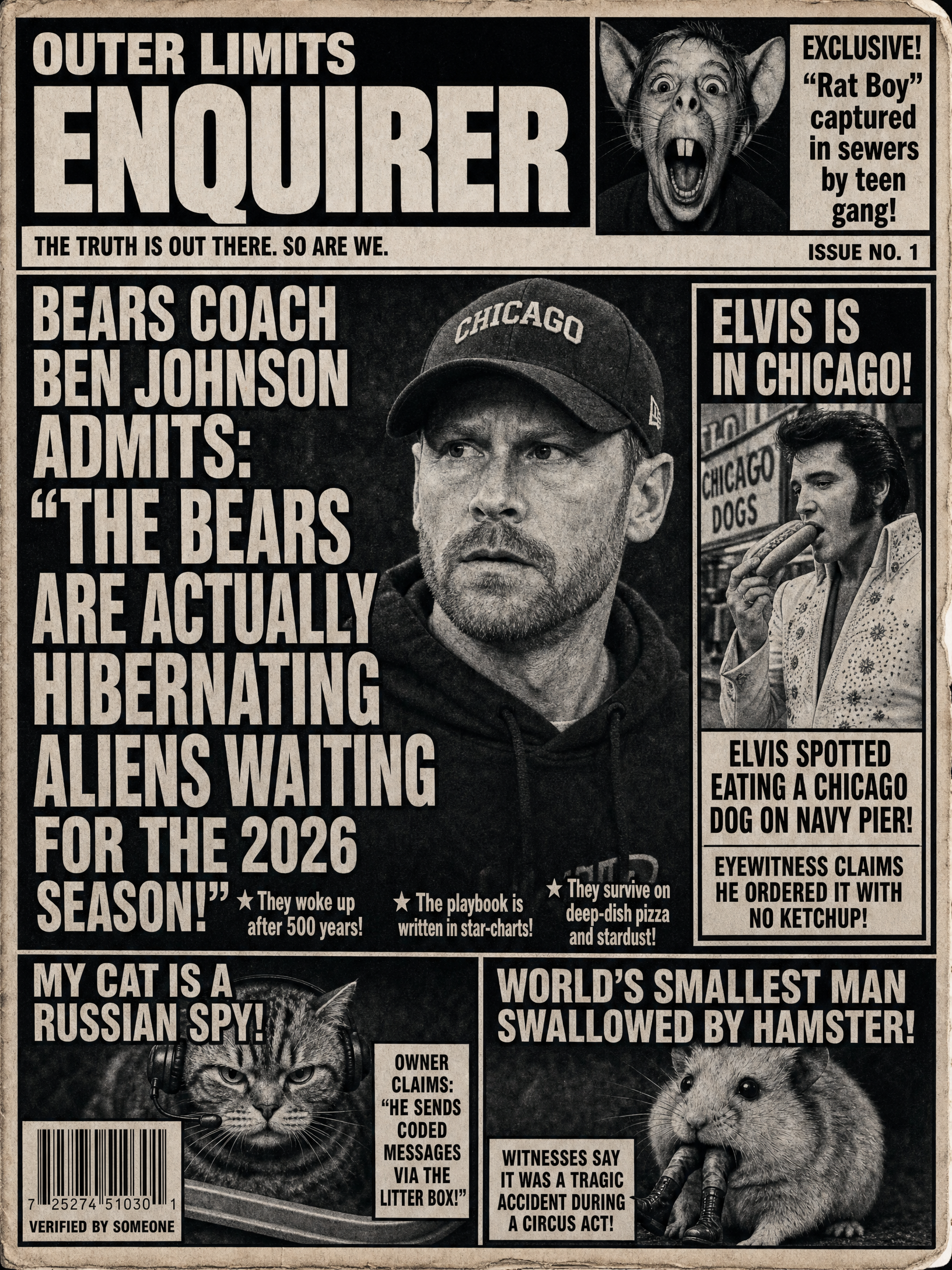Outer Limits Enquirer — Bears edition front page